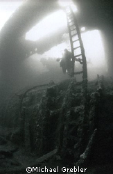Inside the cargo hold of the EastCliffe Hall which was wr... by Michael Grebler 
